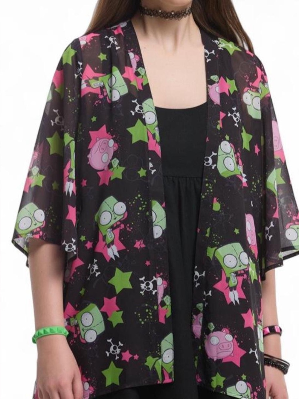 Invader Zim GIR Stars Girls Duster Size L
